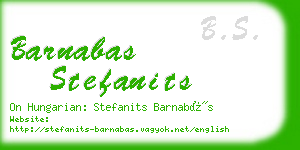 barnabas stefanits business card